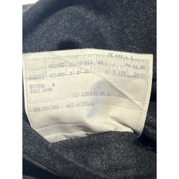 Gucci 40R Gray Flannel Unstructured Unlined Flannel Blazer Jacket 3/2 Roll - Picture 13 of 13